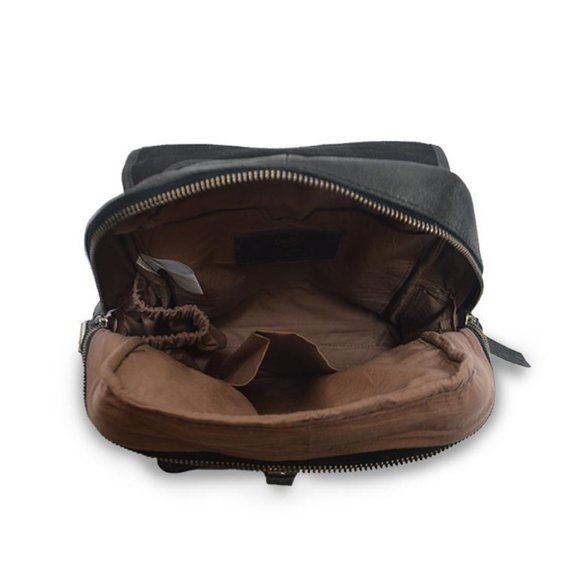 Sadie Black Real Leather Backpack Anabaglish NEW - Picture 5 of 7